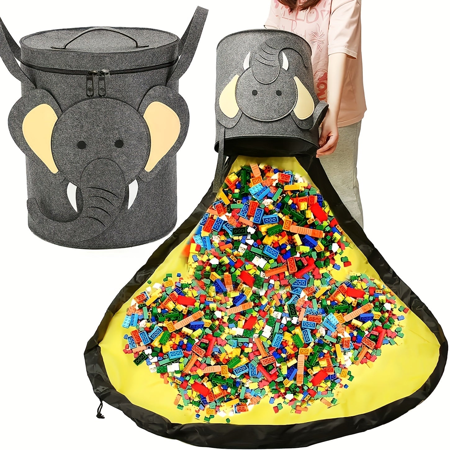 Grote Opbergzak met Speelmat | Schattig Dierenpatroon & Stofvrij Organisatiesysteem