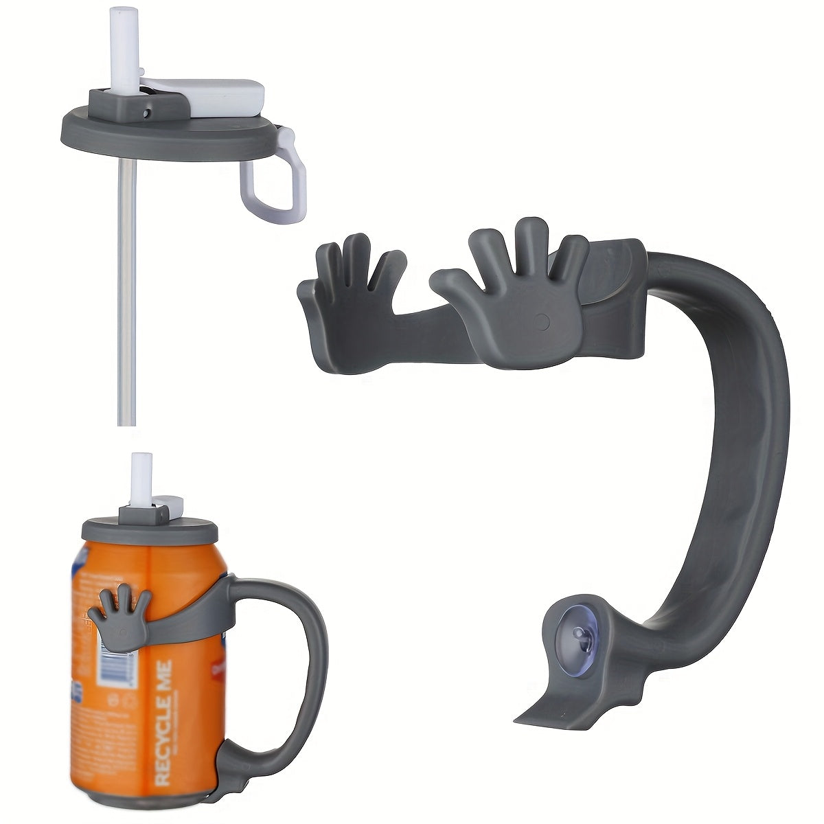 2 Stuks Blikjeshouder met Handvat voor Bier en Frisdrank - Stevige Drink Gadget voor Volwassenen, Mannen en Vrouwen - Ideaal voor Feestjes, BBQ en Camping