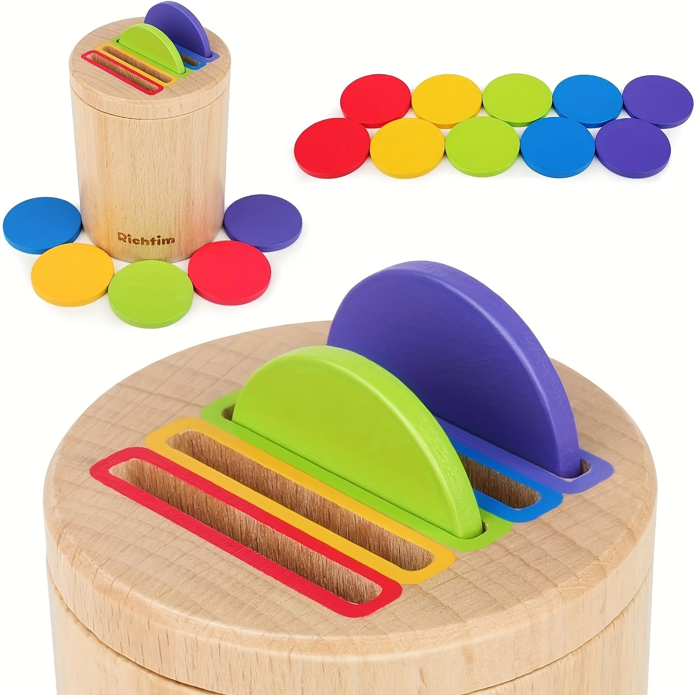Houten Stapelspeelgoed | Educatief Sensory Spel voor Baby’s (1-3 Jaar)