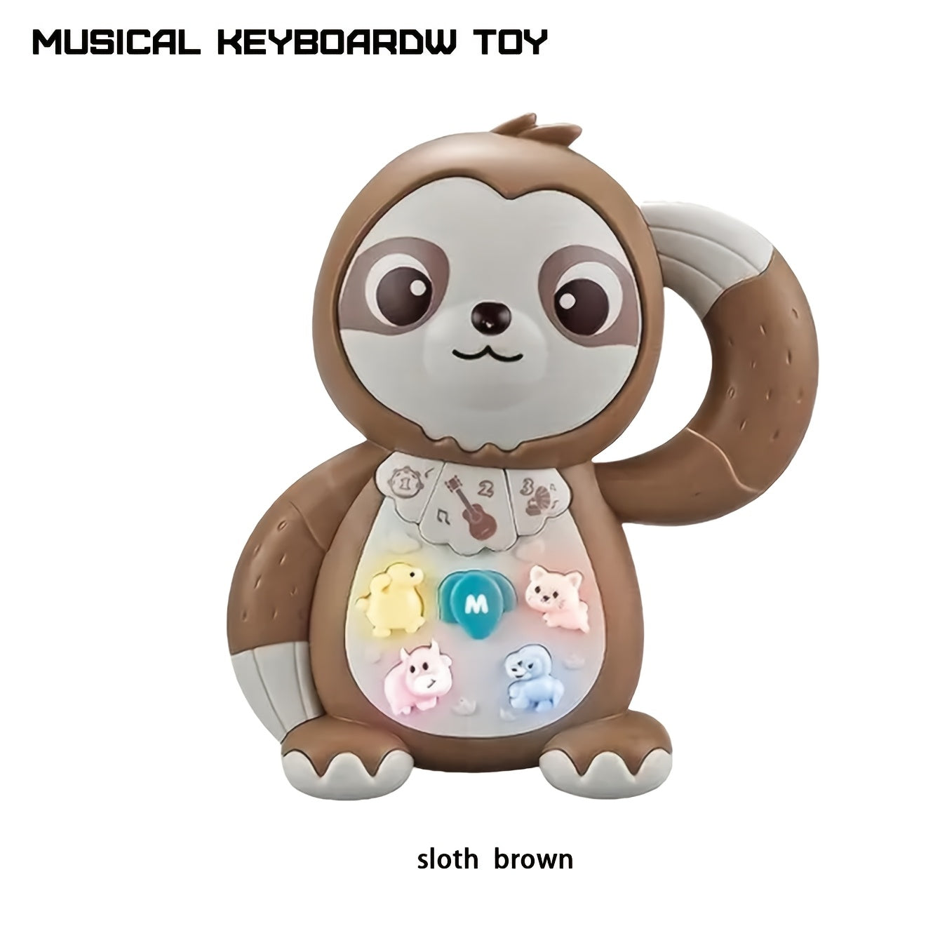 Cartoon dierenvingerpiano | Multifunctioneel educatief speelgoed met leuke muziek en lichteffecten, het perfecte cadeau voor baby's en peuters