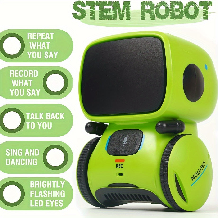 Halloween interactieve robot met intelligente spraakfunctie - Mini robot met touch- en dialoogfunctie, opname en stemverandering, kinderspeelgoed voor kerstcadeau