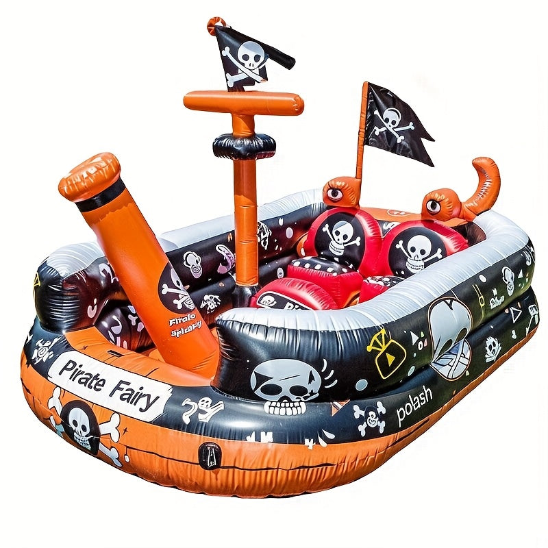 4-in-1 Piraat Sticker Set | Opblaasboot Auto- & Motorstickers – Feest- & Halloween Decoratie