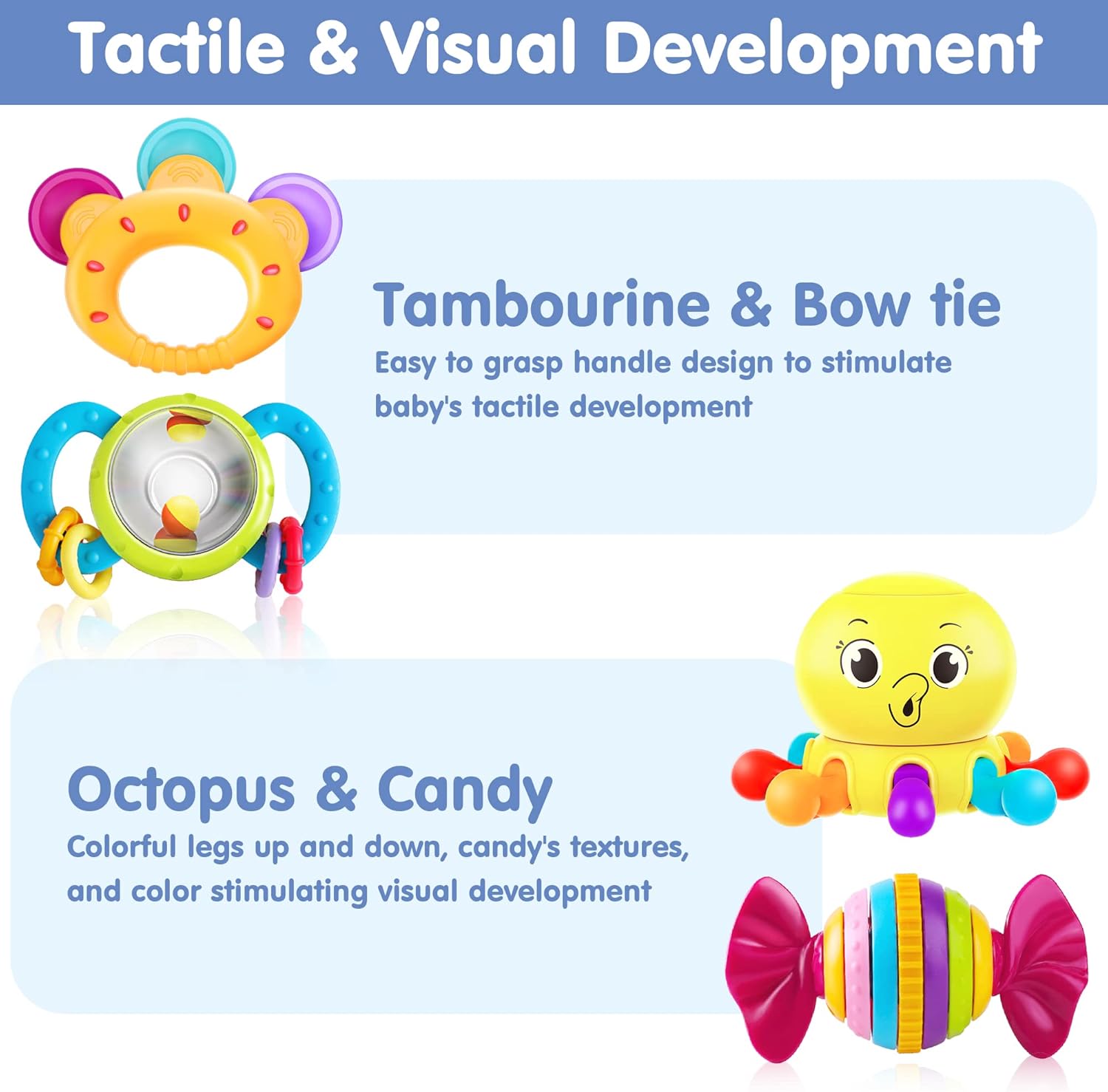 iPlay, iLearn 10-delige Baby Rammelaars Set – Perfect voor de Ontwikkeling van Baby’s!