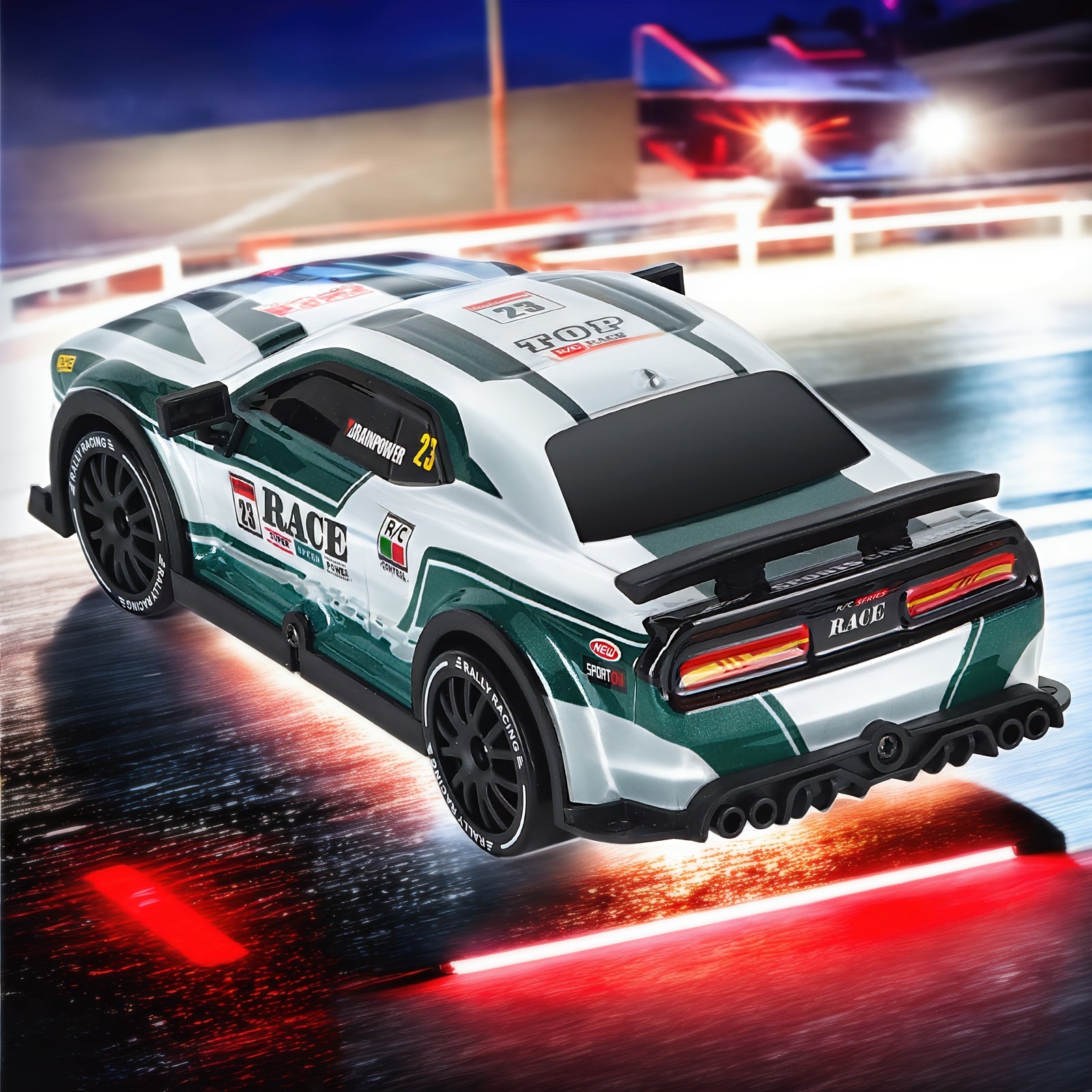 Hoogsnelheids RC Driftauto met Knipperende LED-lampjes – Driftmodus, USB-oplaadbare Li-Po Batterij, Stevig Chassis – Racen voor Kinderen en Volwassenen
