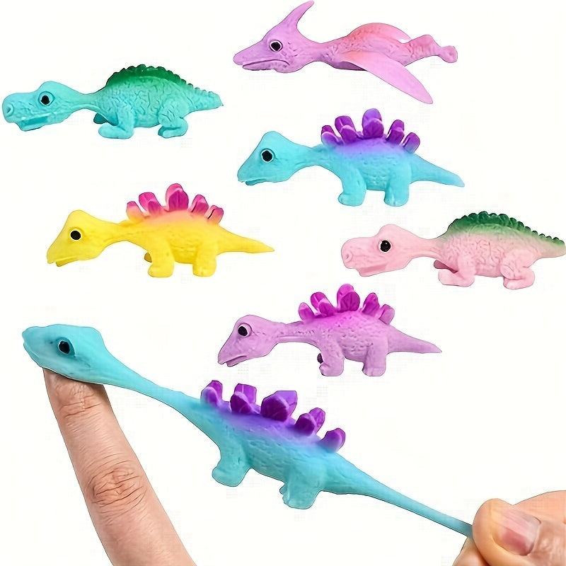 20x Katapult Dino Speelgoed | Mini Rubber Dinos Slingers, Party Cadeau & Spel