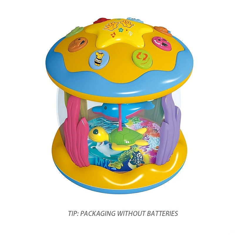 Baby Muzikaal Speelgym met Oceaan Projectorlichten | Interactief Speelgoed voor Kruipen & Buiklig Ontwikkeling