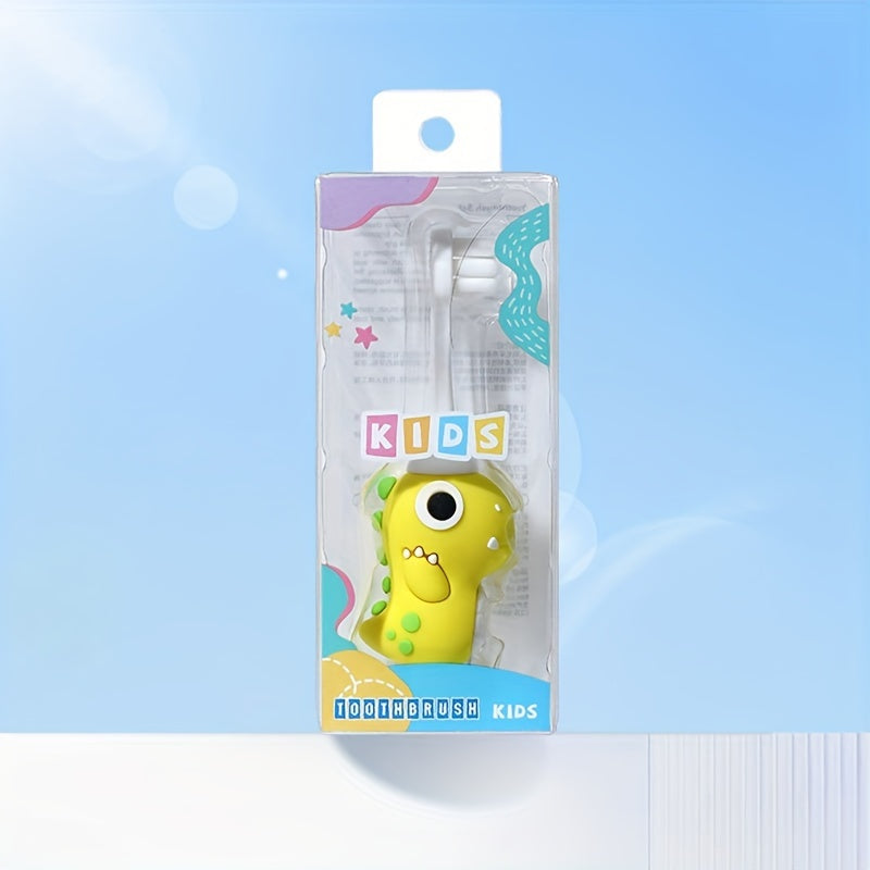 Zachte Tandenborstel met Dinosaurus Design | Cartoon Kinderborstel 3-6 Jaar – Zacht, Speels & Makkelijk Schoon te Maken