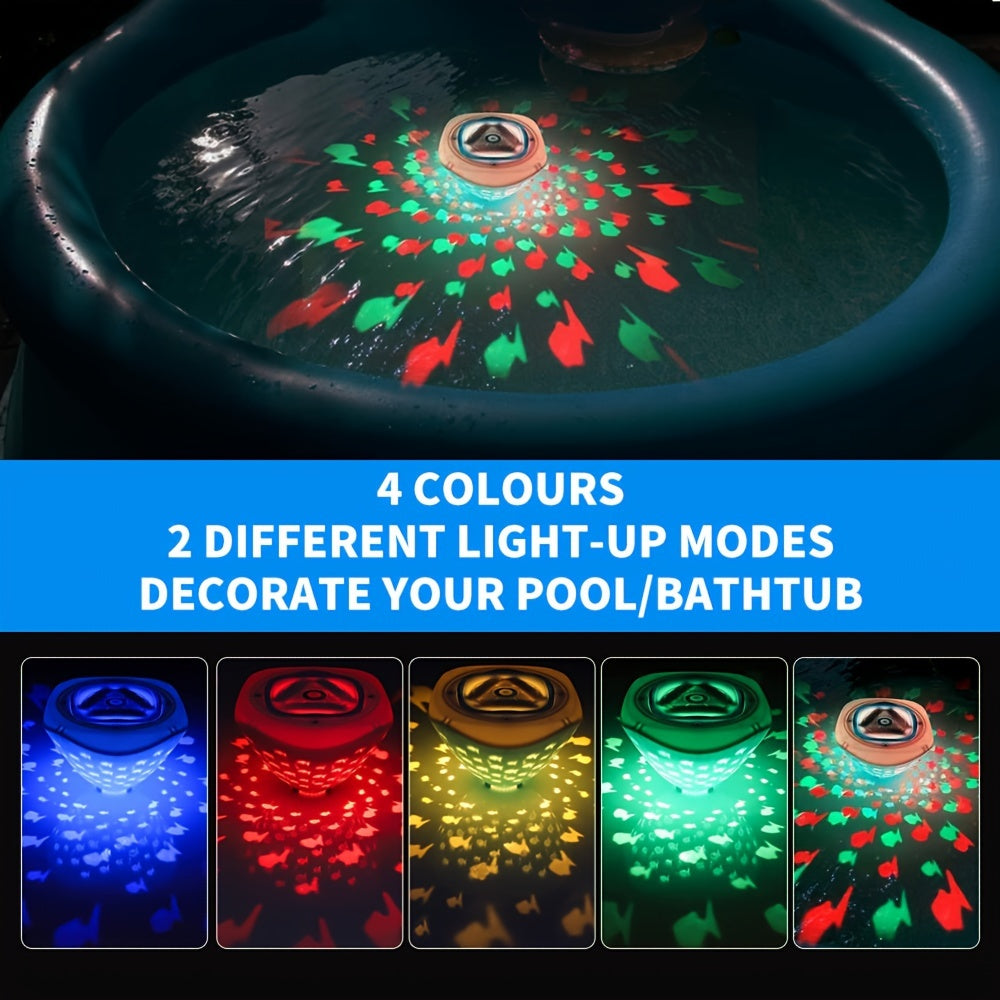 LED Badlamp | Drijvende Visprojectie, Multicolor Fontein Onderwater Licht