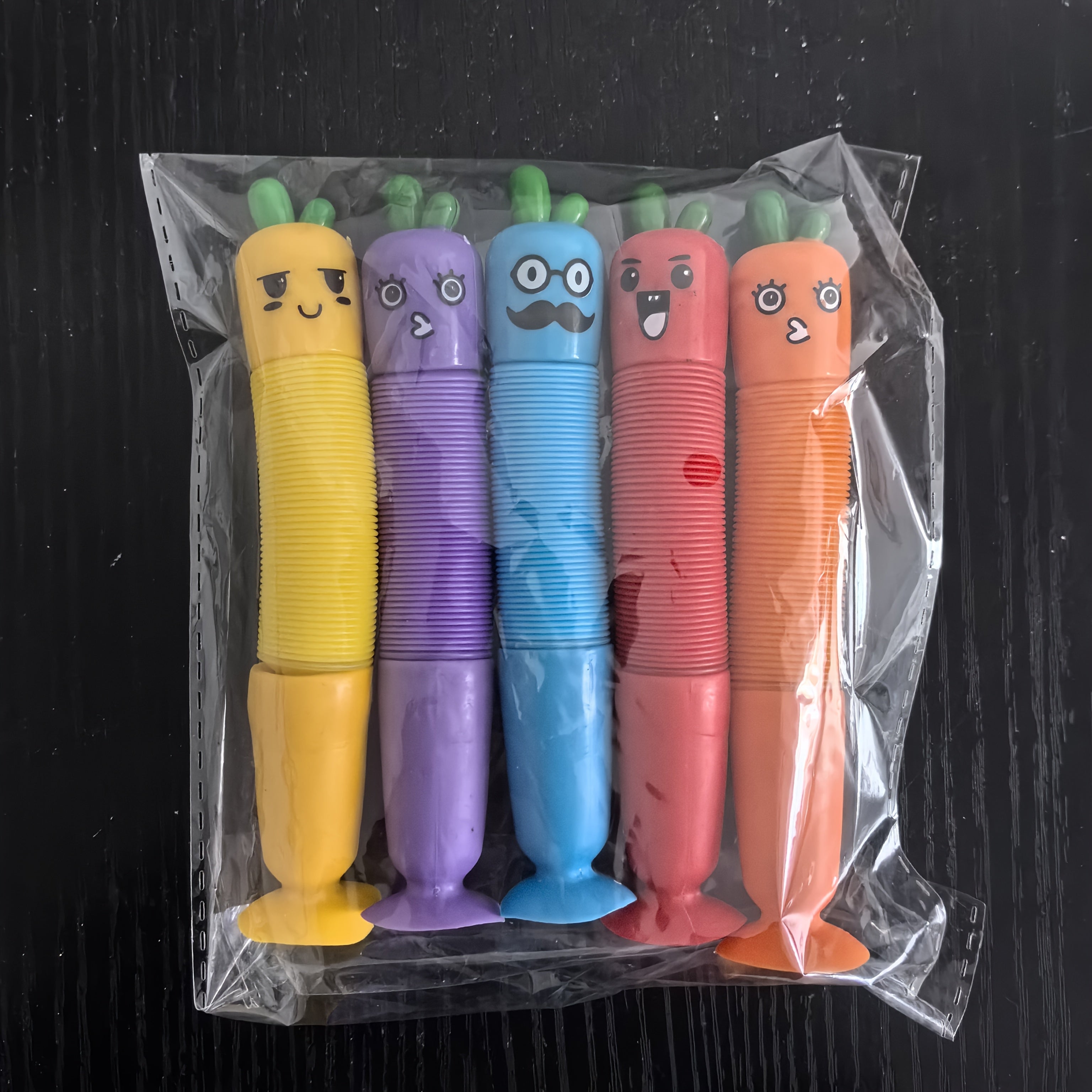 5 stuks wortel balpennen set | Uitschuifbare creatieve pennen met zuignap, studentenstationery