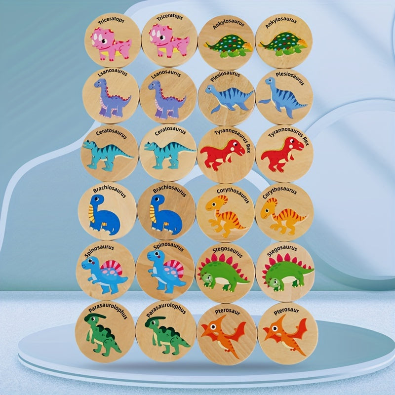 Dino Geheugen Match Spel – Educatief Puzzelspel voor Kinderen, Kleuren Herkennen & Focus Verbeteren