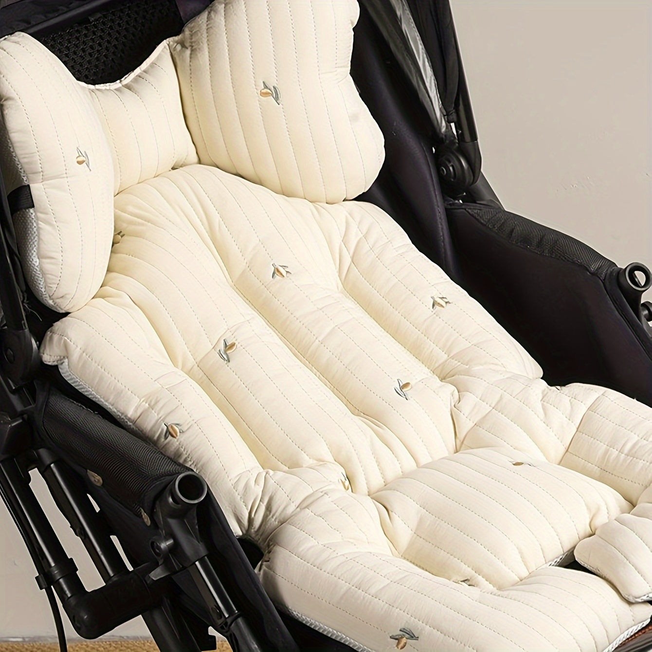 Cushy Ride | Ultra-Zacht Dik Kinderwagen Zitkussen | Geschikt Voor Alle Seizoenen | Polyester Materiaal