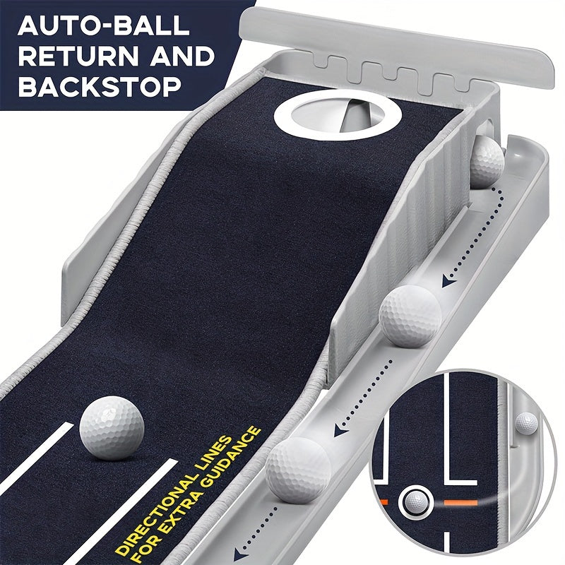 Mini Golf Putting Mat |  Compacte Mat met Balterugkeer, Indoor/Outdoor Golf Accessoire