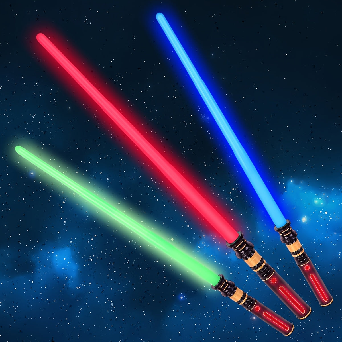 3 FX-lichtzwaarden - Lichtgevende zwaarden voor cosplay, Halloween, verjaardagen en Kerstmis, perfect voor kinderen.