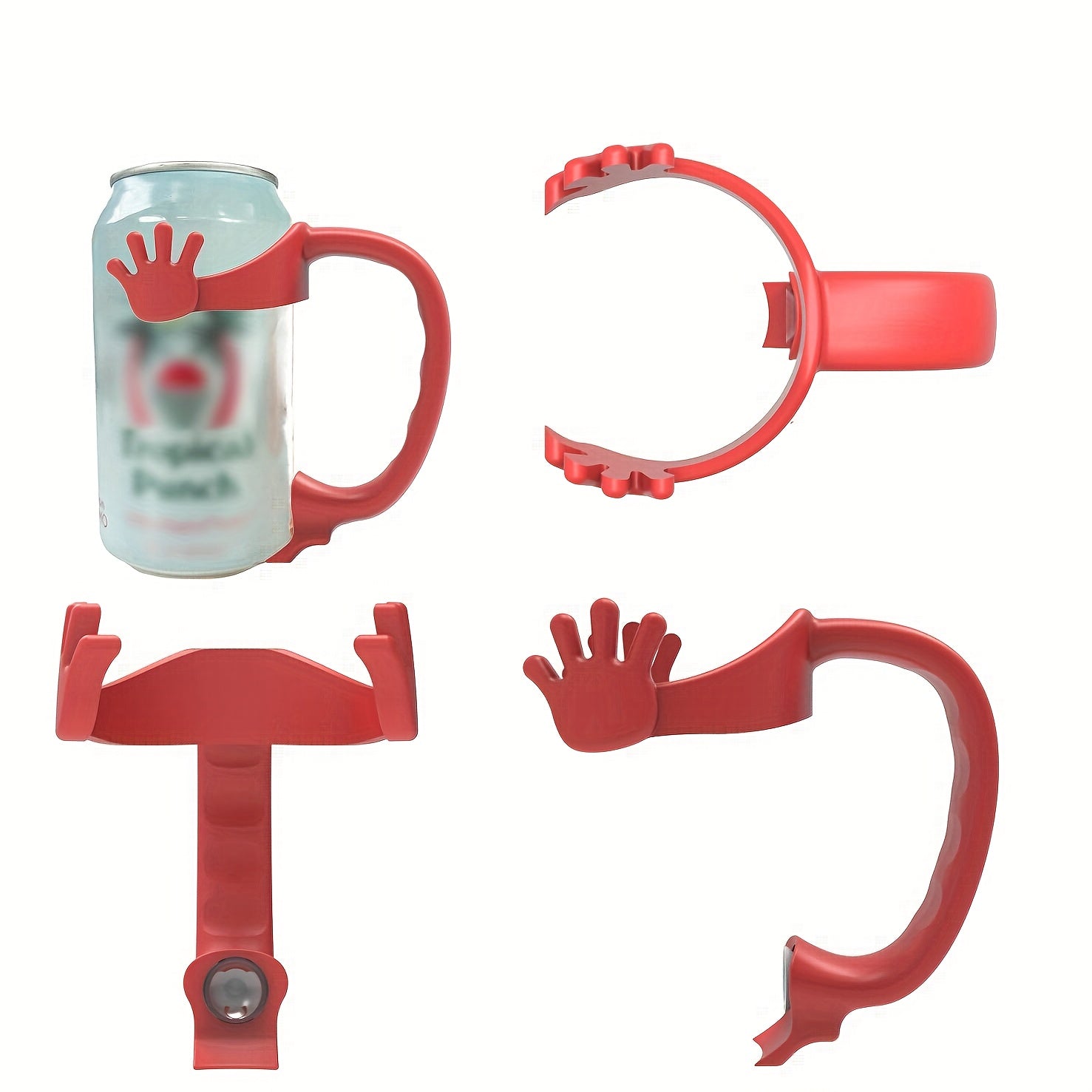 2 Stuks Blikjeshouder met Handvat voor Bier en Frisdrank - Stevige Drink Gadget voor Volwassenen, Mannen en Vrouwen - Ideaal voor Feestjes, BBQ en Camping