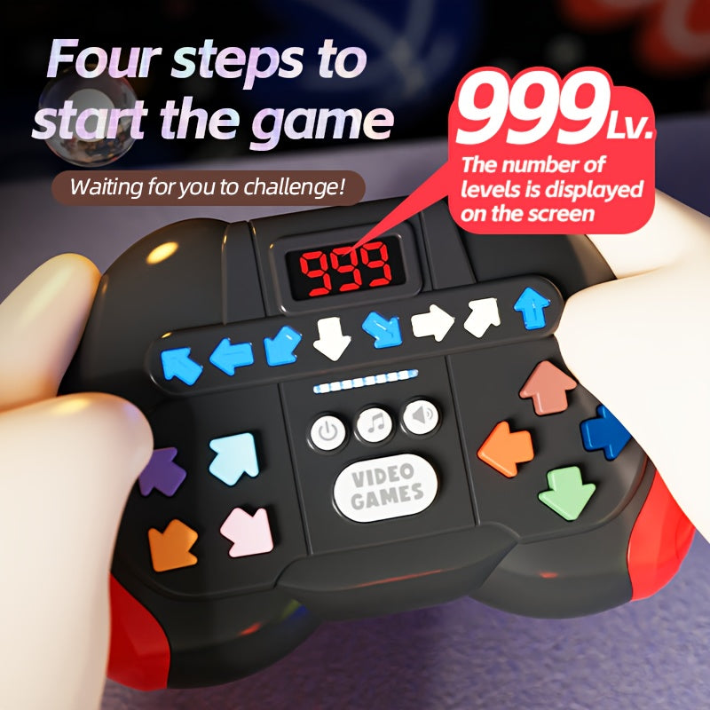 Ritme dans snelheid drukspel console | Creatief elektronisch huisdierenspeelgoed, werkt op batterijen (AAA), stressverlichting en denkoefening, ideaal cadeau voor kinderen tijdens feestdagen en kerst, verkrijgbaar in rood, geel en blauw.