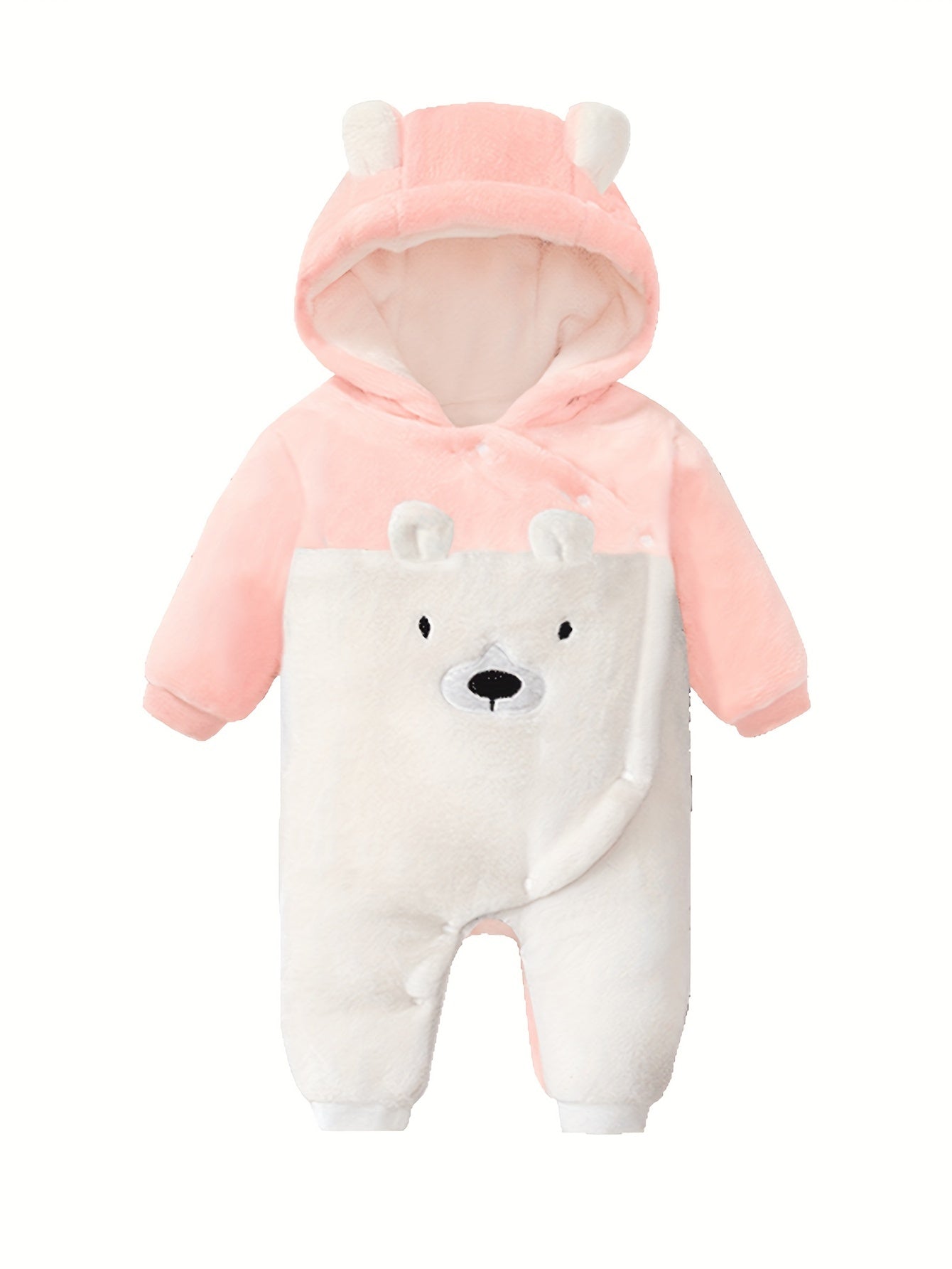 Schattige Beer Vormige Flanellen Romper | Peuter Kleding Onesies Gezellige Buitenkleding voor Herfst en Winter