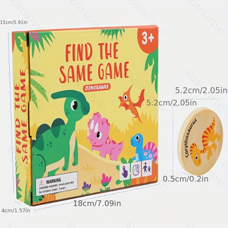 Dino Geheugen Match Spel – Educatief Puzzelspel voor Kinderen, Kleuren Herkennen & Focus Verbeteren