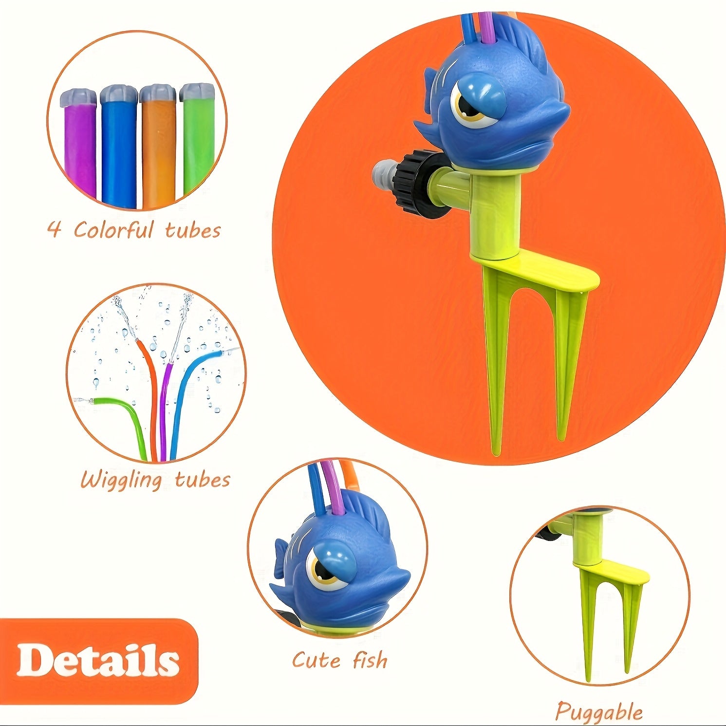 Octopus Sproeier Tuin – Schommelende Sprinkler met Levendige Kleuren, Weerbestendige Speelse Tuindecoratie voor Kinderen, Huisdieren & Zomerspeelplezier