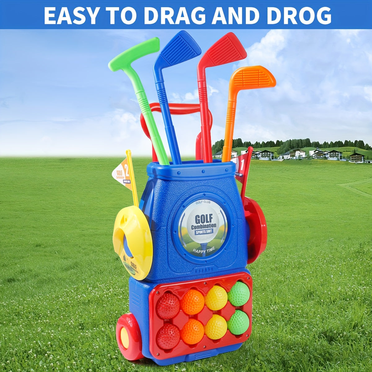 Golf Speelset voor Kinderen – Inclusief 8 Ballen, Golfbord en Mat, Indoor & Outdoor, Leuk voor Feestdagen