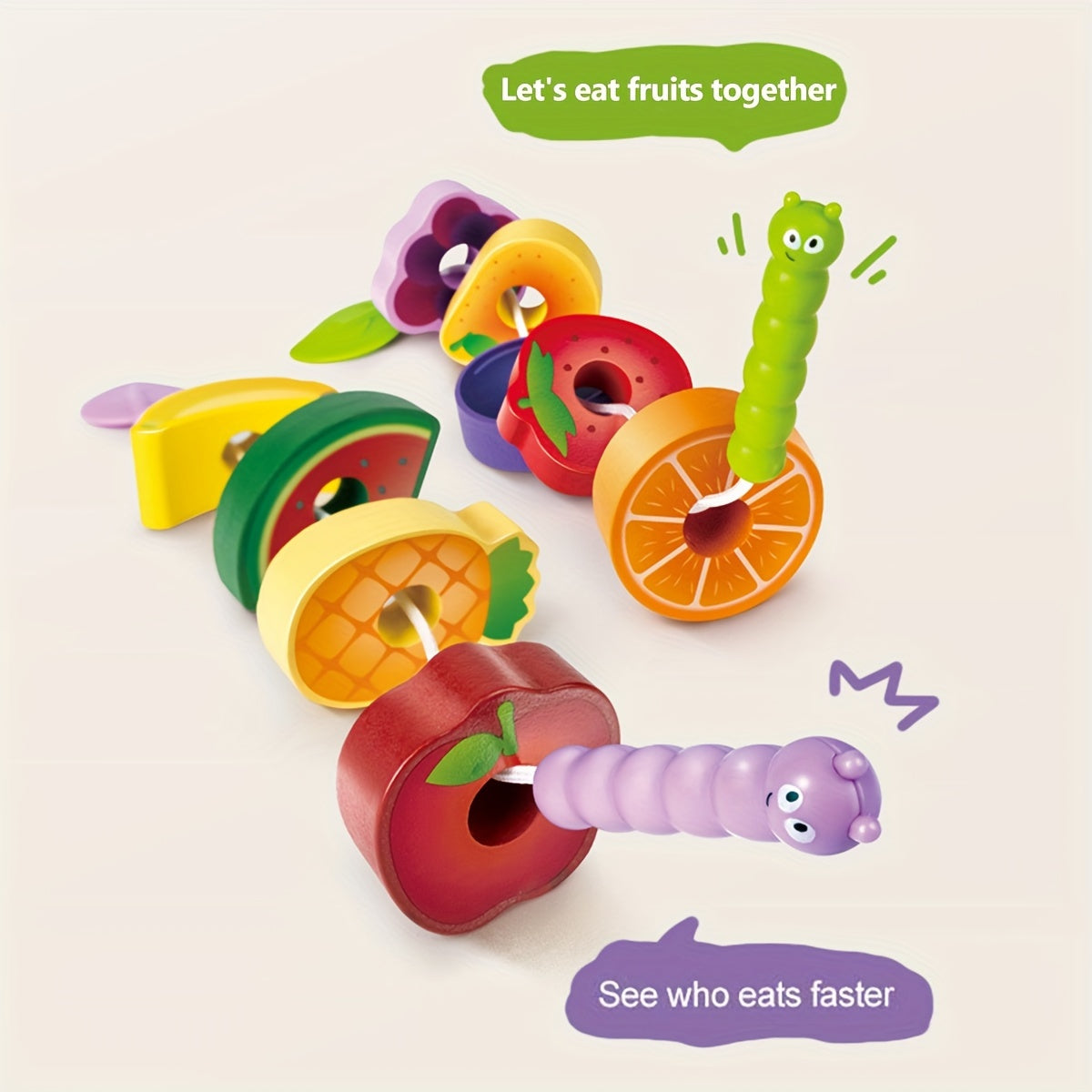 Rups Stapelspeelgoed | Educatief baby- en peuterspeelgoed voor hand-oogcoördinatie