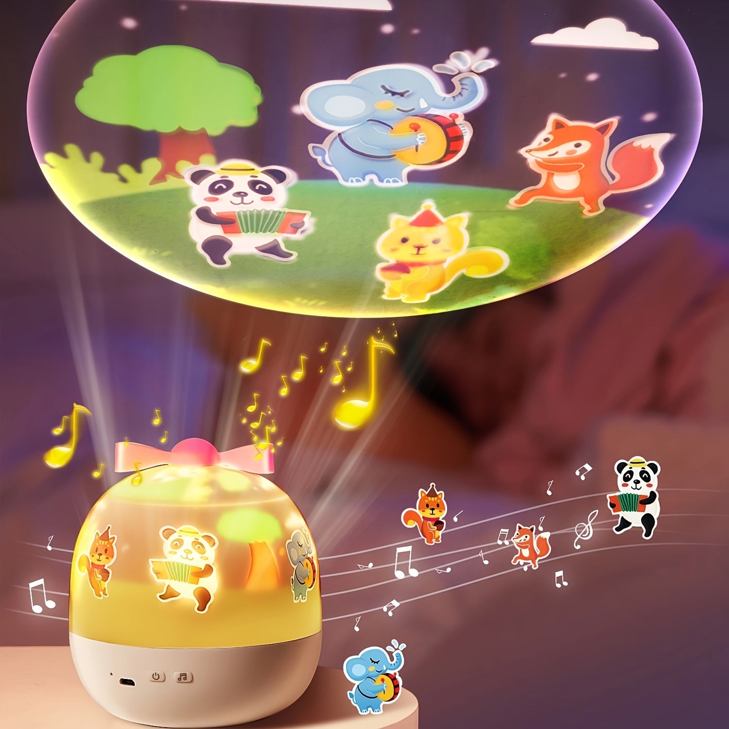 Galaxy Projector Nachtlampje met Afstandsbediening | 15 Films Draagbare Projector Lamp Oplaadbaar met Geluid Kamerdecoratie voor Cadeau