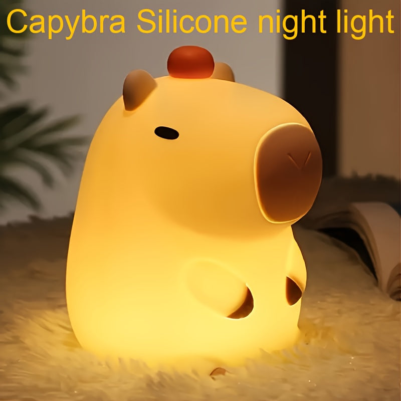 Oplaadbaar Capibara Nachtlampje voor Kinderen en Volwassenen - Dieren Siliconen Lamp met Touch Control - Modern Bedside Lamp voor in de Slaapkamer