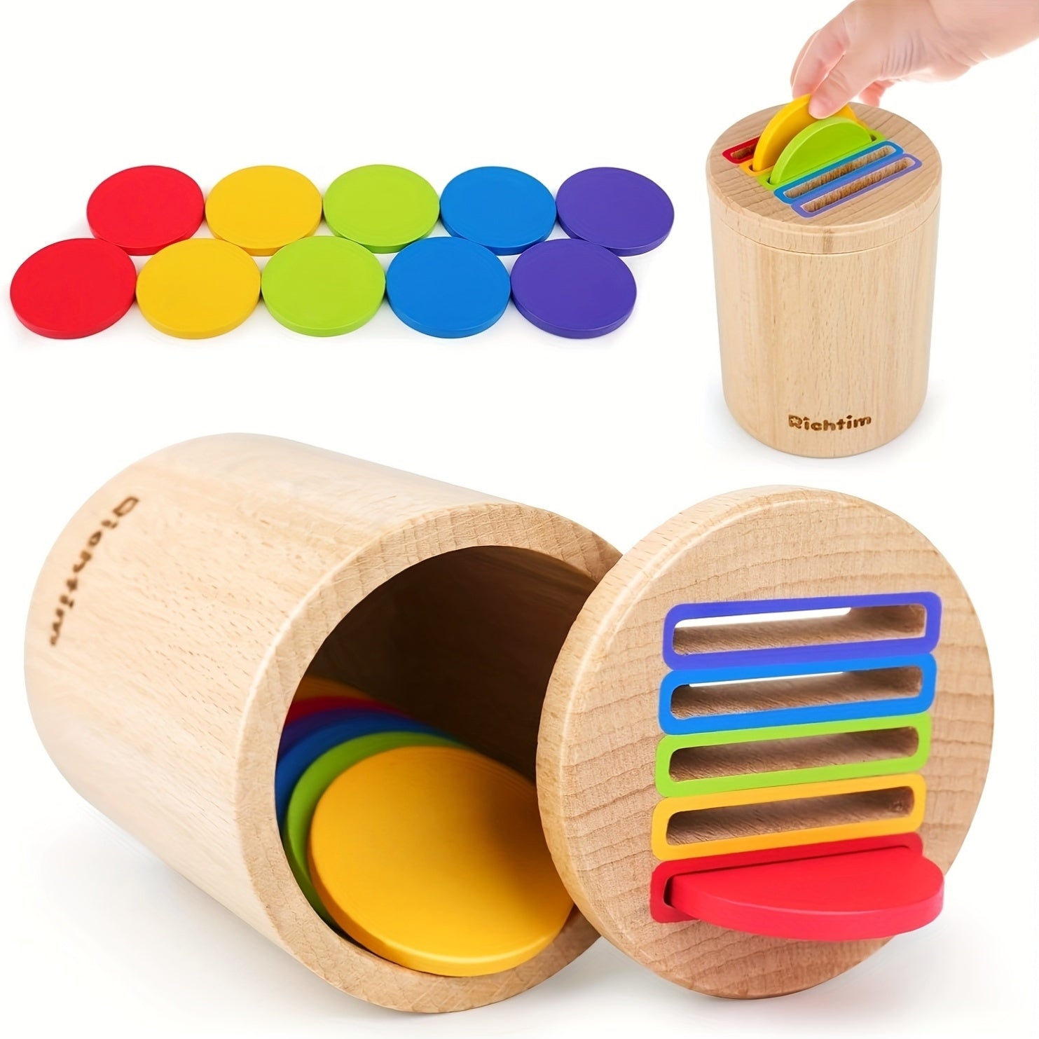 Houten Stapelspeelgoed | Educatief Sensory Spel voor Baby’s (1-3 Jaar)