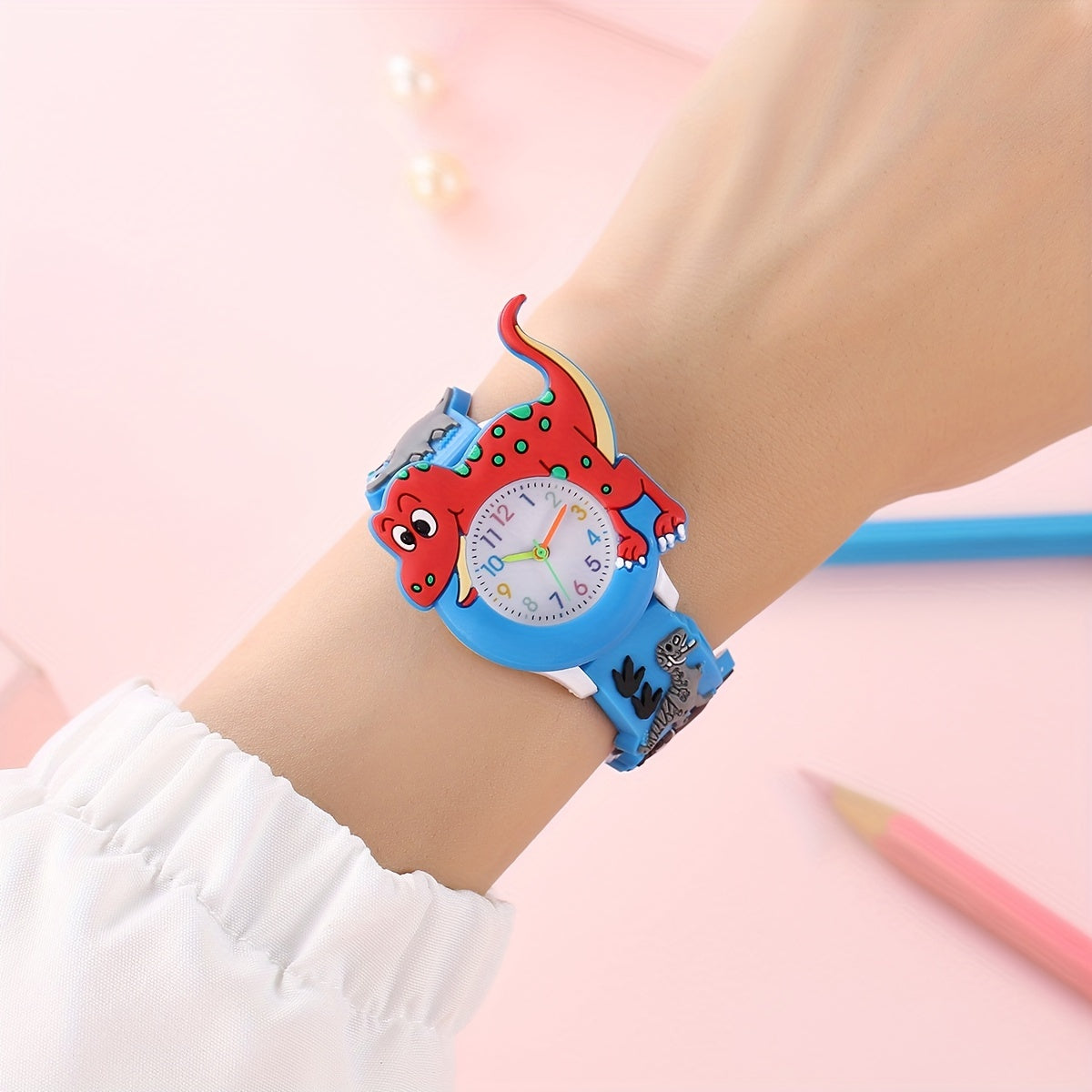 Cartoon Dinosaurus Kinderhorloge | Silicone T-Rex Band – Perfect Cadeau voor Jongens & Meisjes