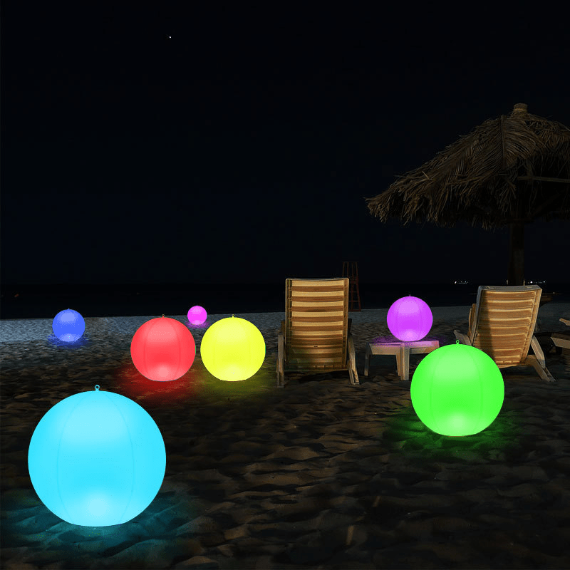 LED Lichtgevende Opblaasbare Bal 16 Kleuren – 16” Glow Bal met Afstandsbediening & Pomp | Waterdicht Feestdecor voor Tuin, Strand, Zwembad & Kerst