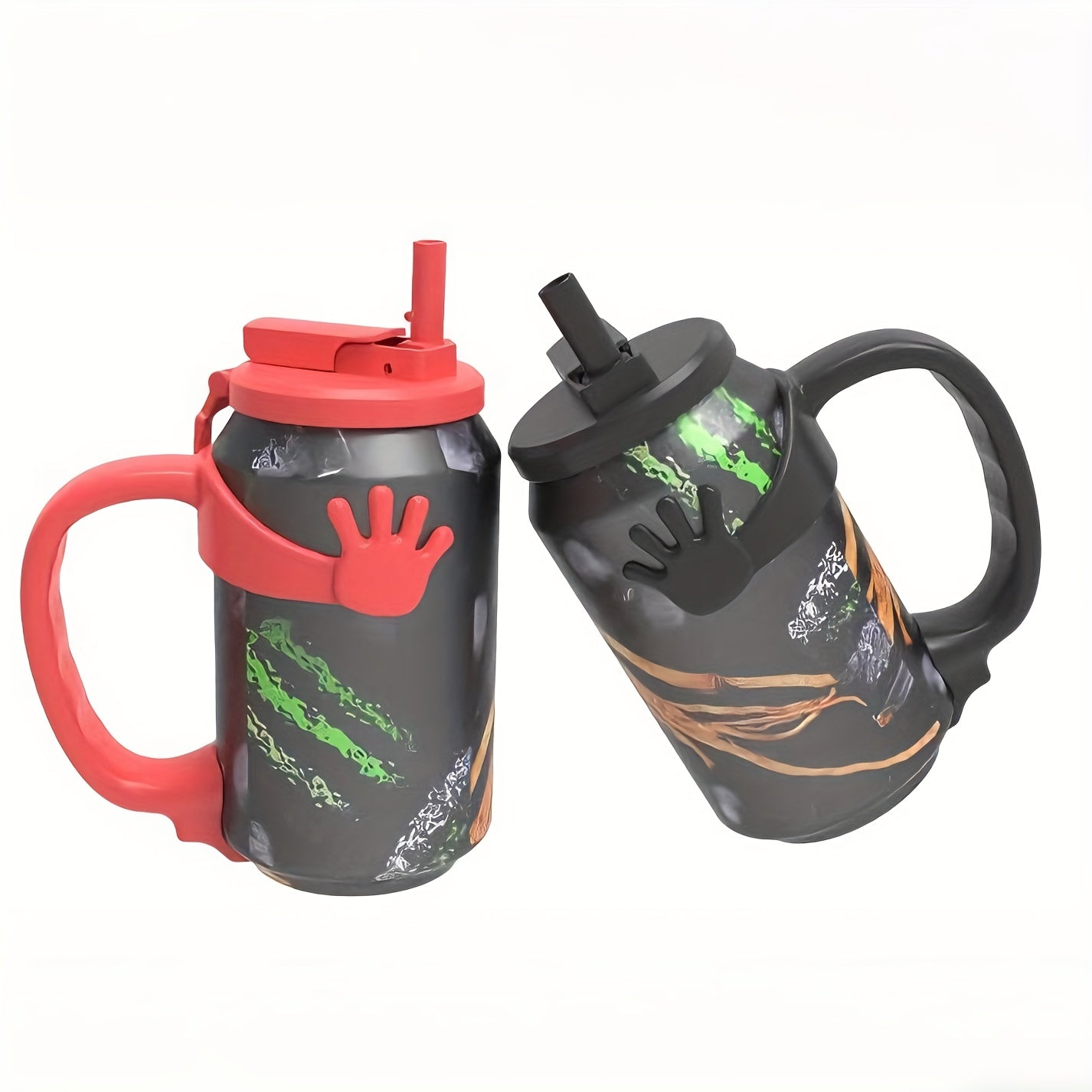 2 Stuks Blikjeshouder met Handvat voor Bier en Frisdrank - Stevige Drink Gadget voor Volwassenen, Mannen en Vrouwen - Ideaal voor Feestjes, BBQ en Camping
