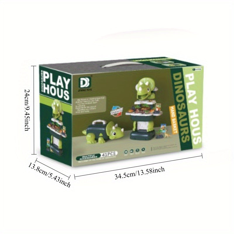 Dinosaurus Opberg Speelhuis | 2-in-1 Opbergdoos en Speelset