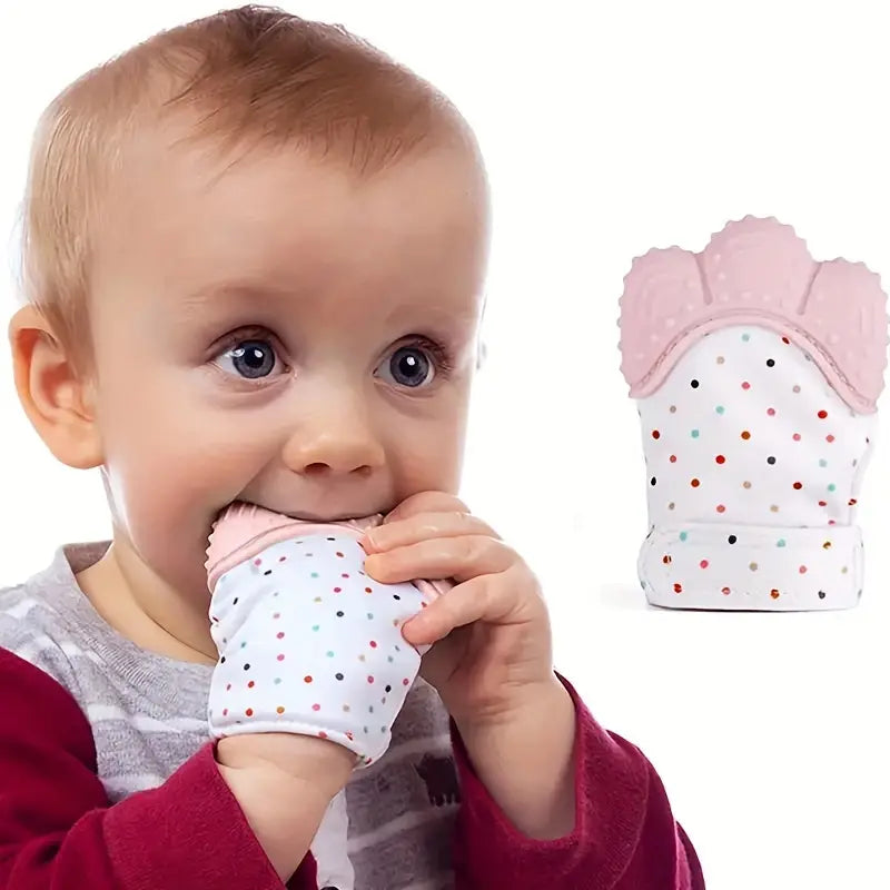 2-Pack Baby Bijtringen Handschoenen | Silicone Beschermende Teething Mouwen voor Baby's
