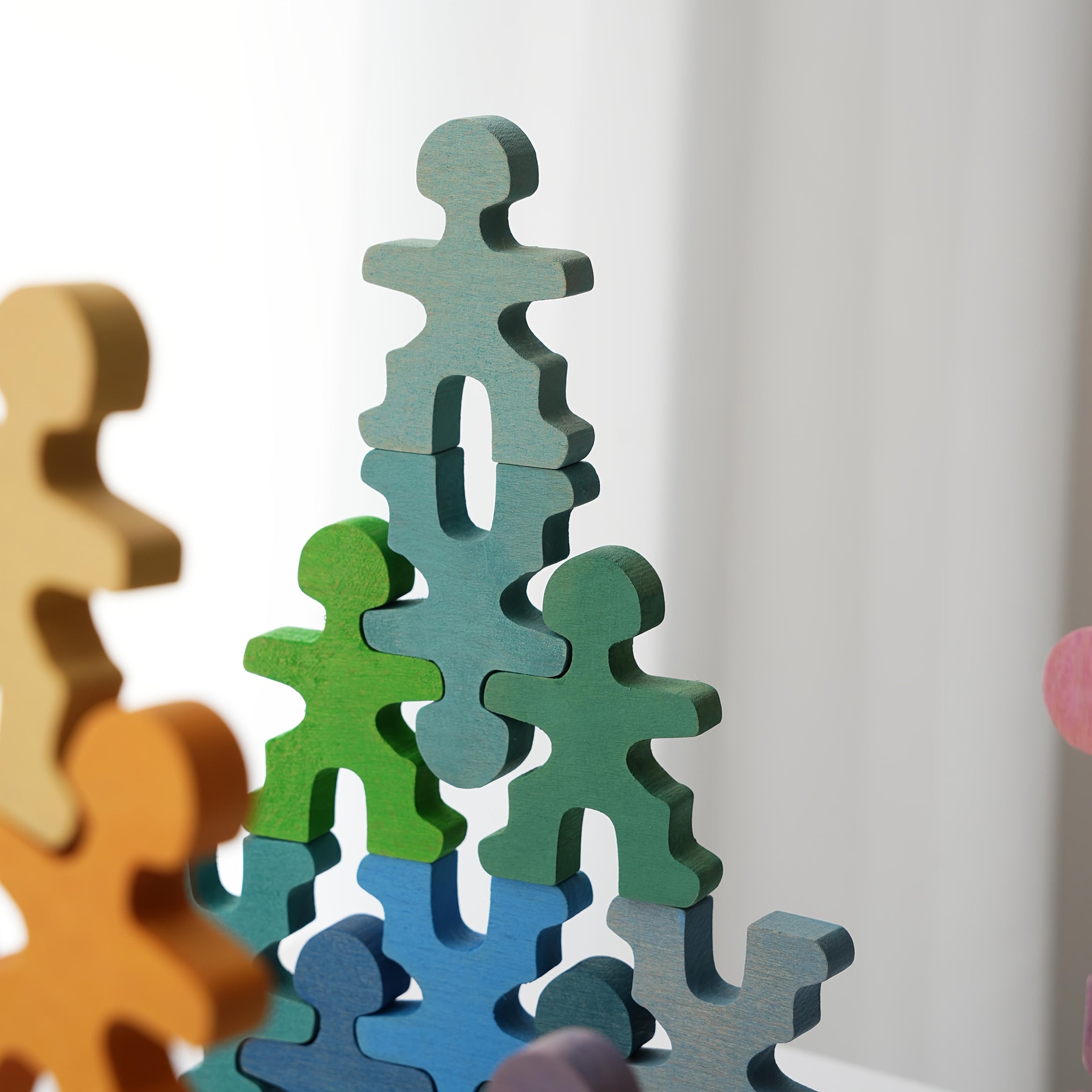 Houten stapelblokken|Educatief balansspel voor peuters & gezinnen