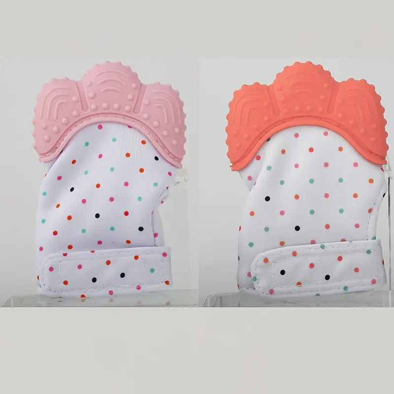 2-Pack Baby Bijtringen Handschoenen | Silicone Beschermende Teething Mouwen voor Baby's