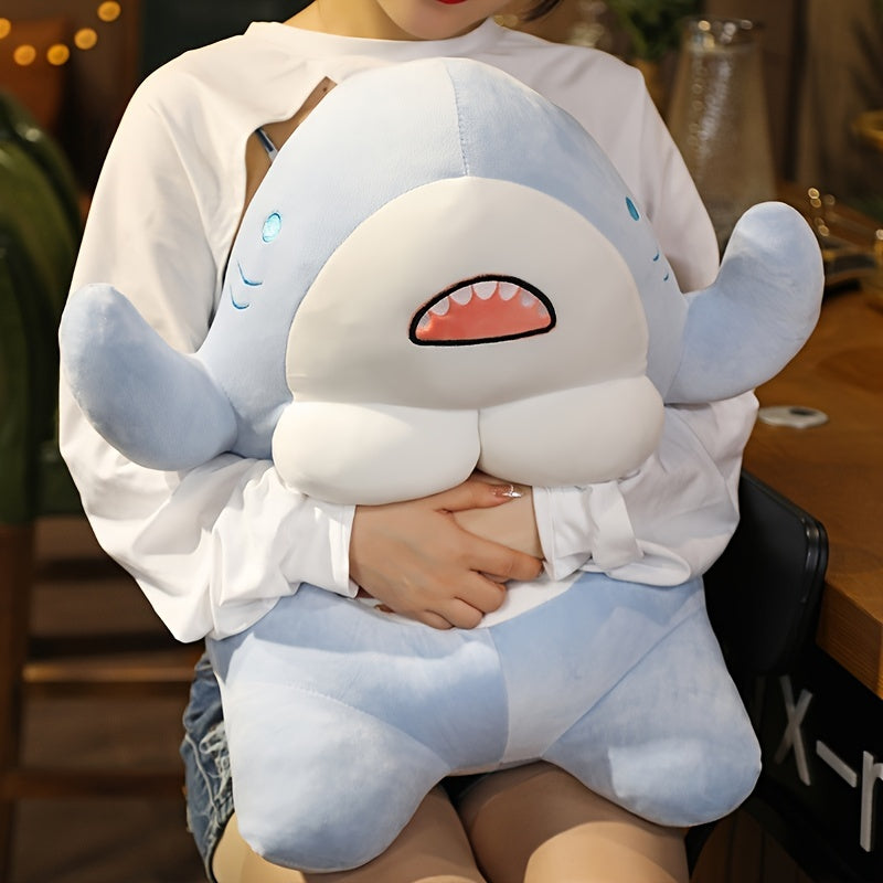 Zachte Blauwe Haai Knuffel 45cm | Schattig Walvis Kussen Speelgoed | Cadeau voor Verjaardagen & Feestdagen