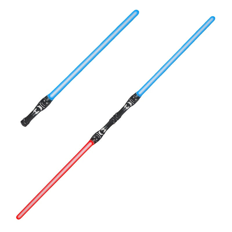 2 Stuks Officiële Lightsabers | Uitschuifbare duel zwaarden rood & blauw, cosplay en feestaccessoires