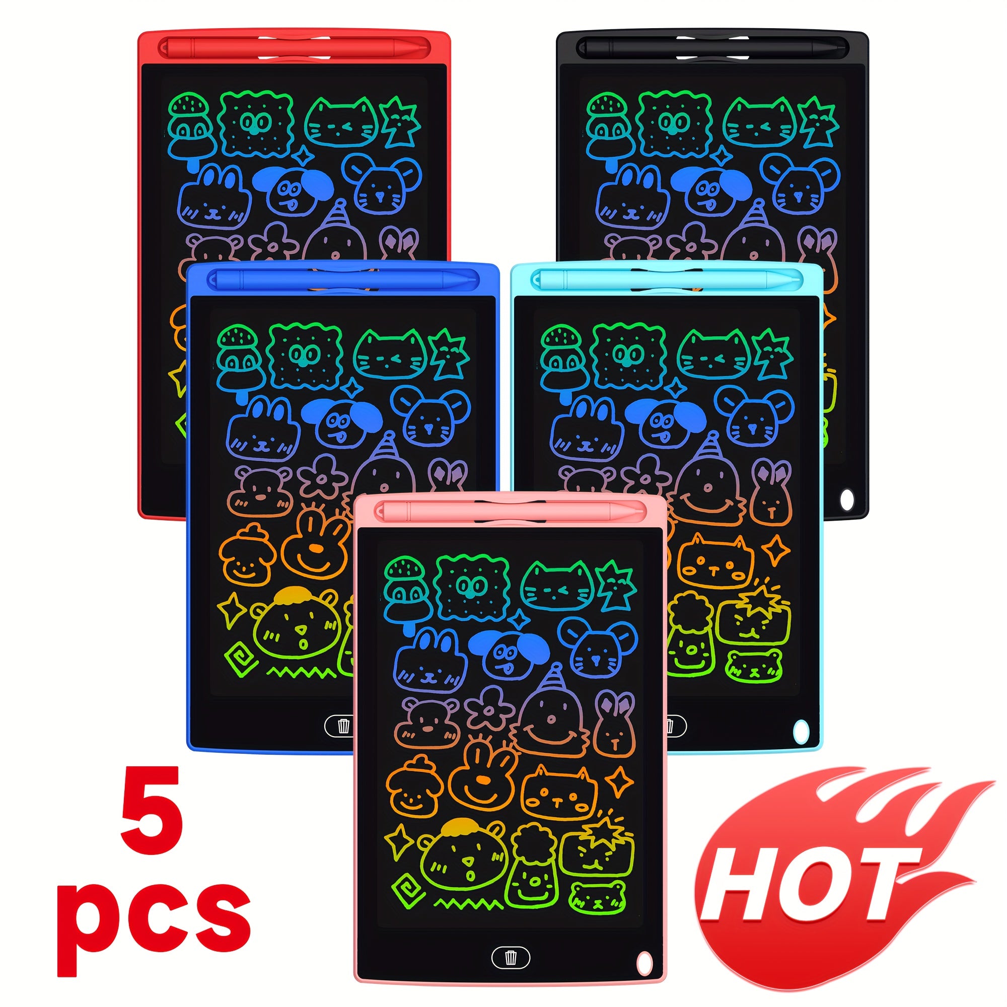 5-delig kleurentekenbord|Wissen met één klik – Creatief kinderspeelgoed