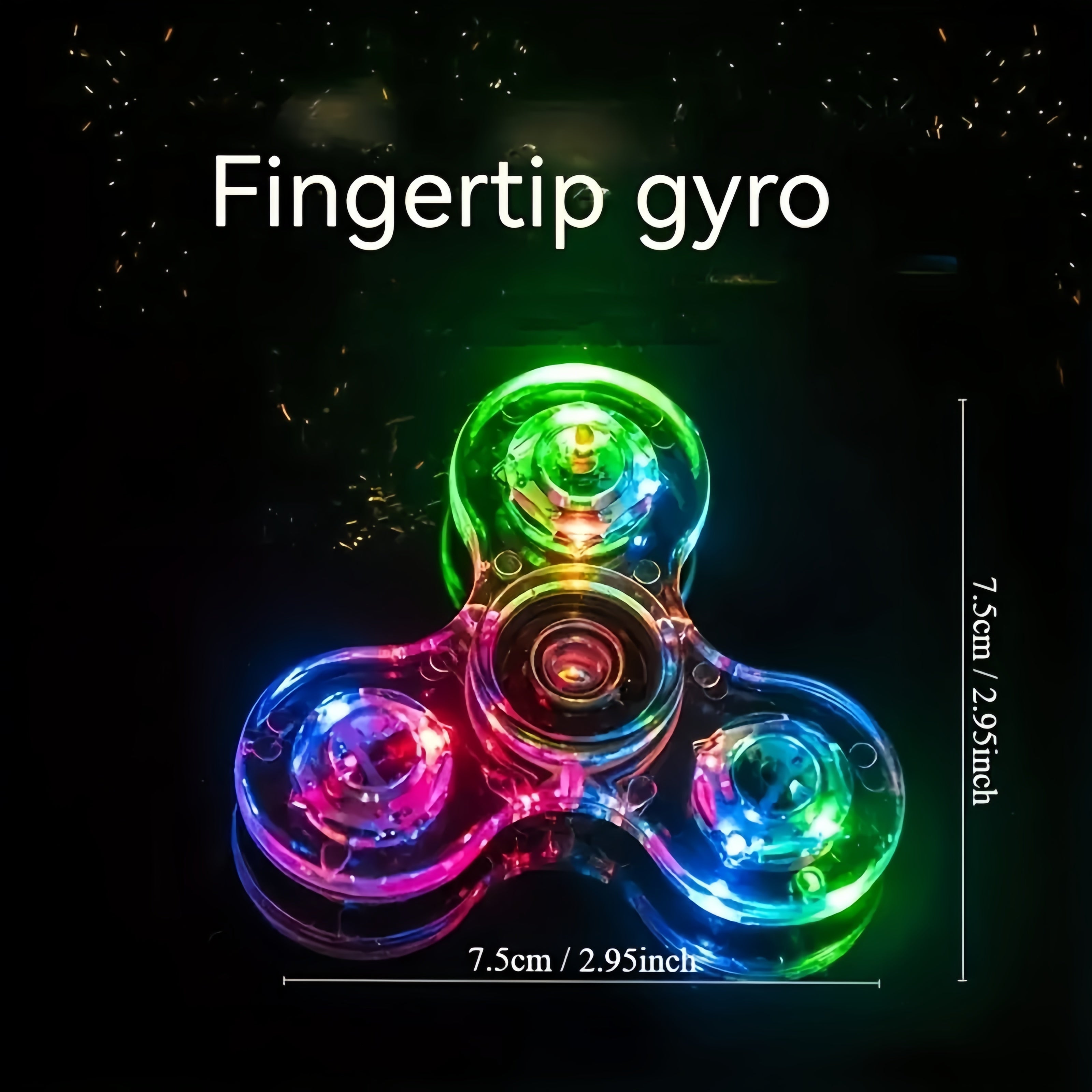 LED Light-Up Fidget Spinner - Transparant, Stressverlichtend Hand Speeltje voor Kinderen & Volwassenen, Kleurrijke Vinger Spinner