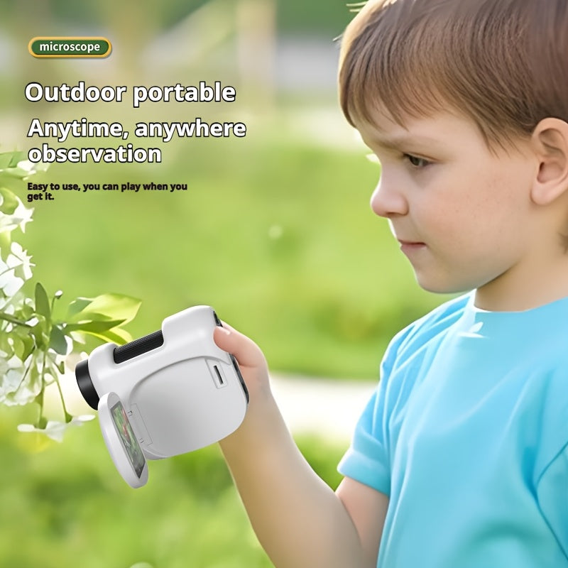 Draagbare Digitale Microscoop | 100-1600X Zoom | 2” Scherm | LED Verlichting | Foto & Video Functie | Oplaadbaar
