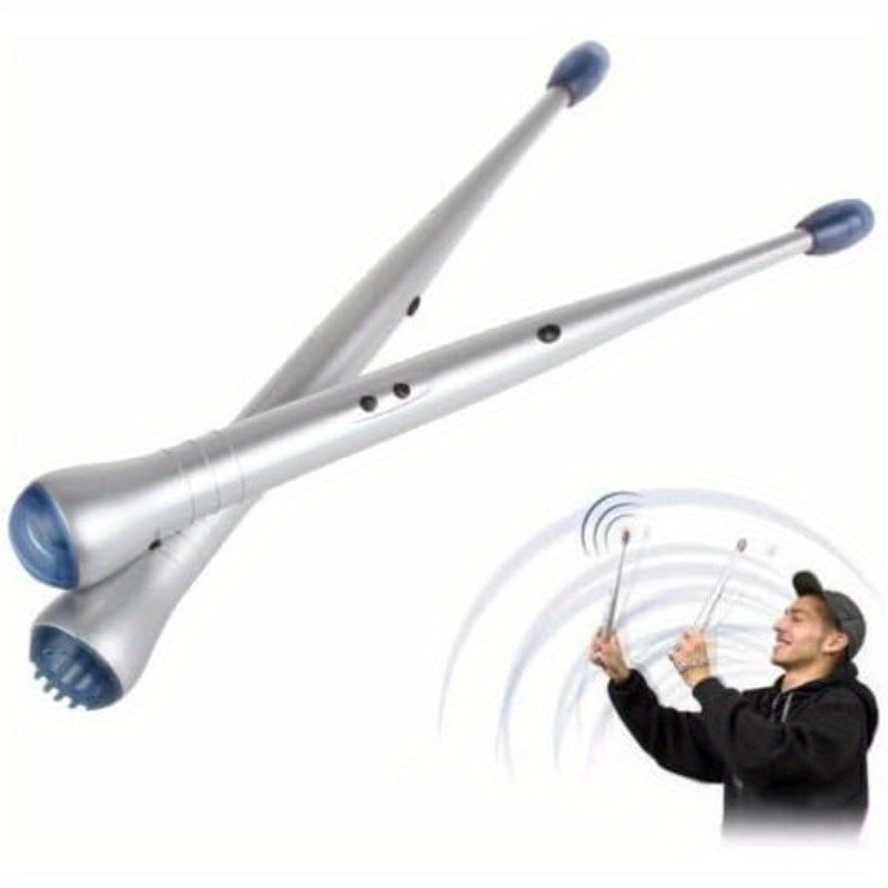 Ritme Drumstokken Speelgoedset voor Kinderen - Zilveren Air Percussie Stokken voor Jongens en Meisjes - Leuk Cadeau voor Feestjes, Halloween en Kerstmis (Maakt GEEN Geluid)