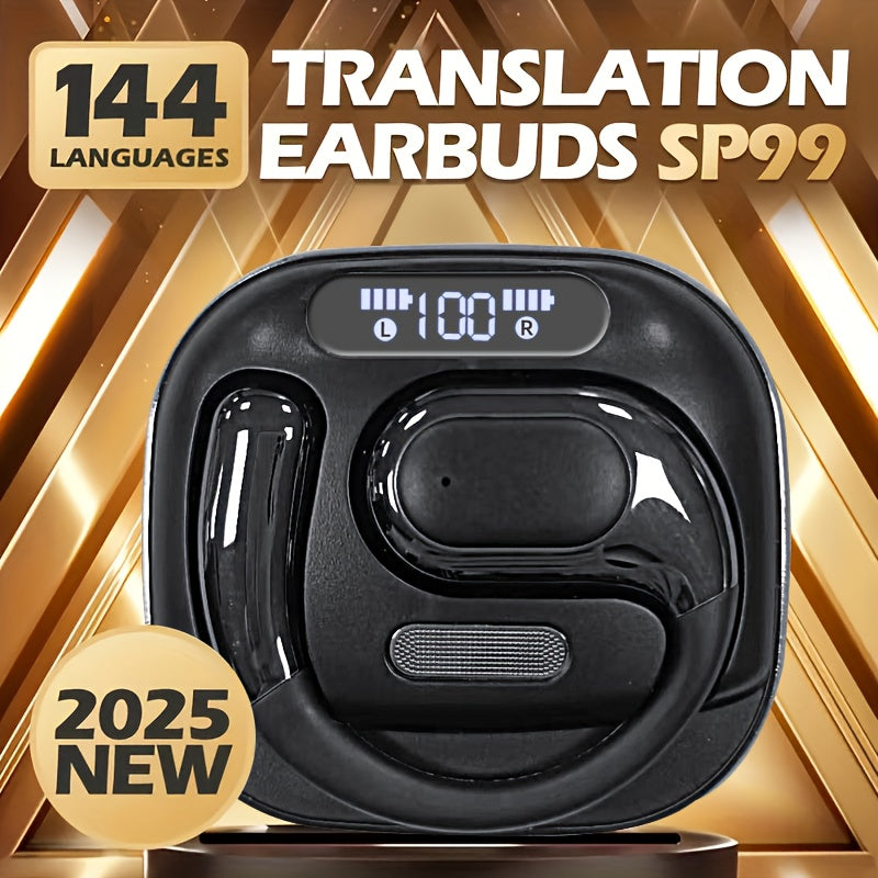 AI Vertaal Oordopjes | 144 Talen, Twee-weg Vertaler met Noise Cancelling & Microfoon