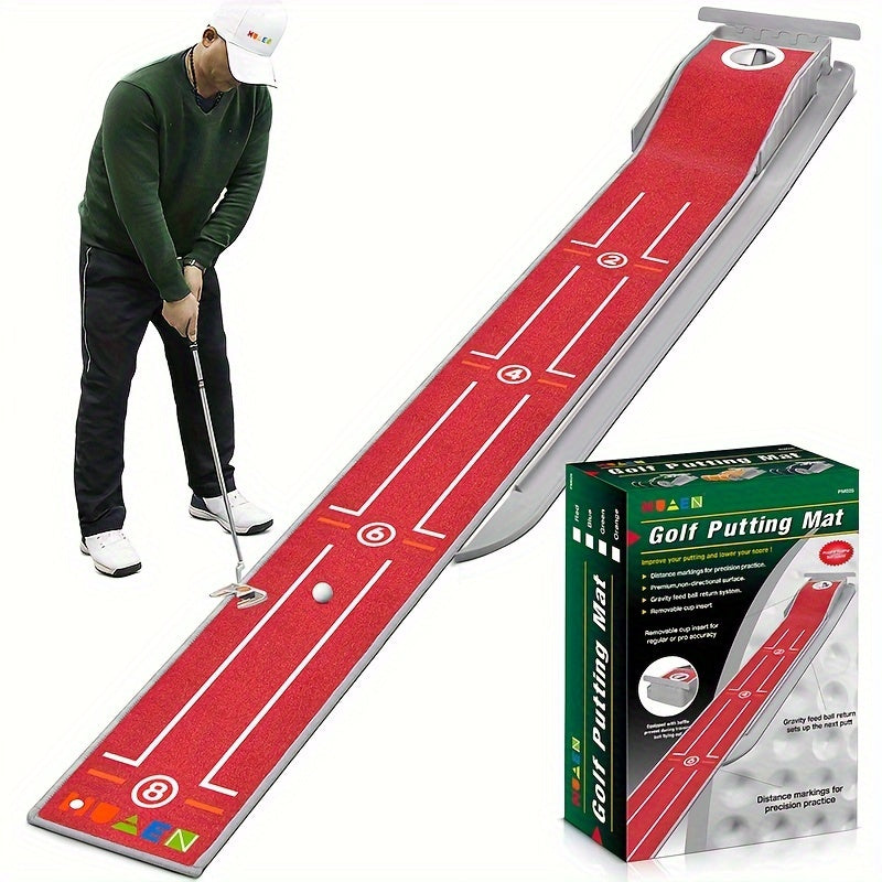 Mini Golf Putting Mat |  Compacte Mat met Balterugkeer, Indoor/Outdoor Golf Accessoire