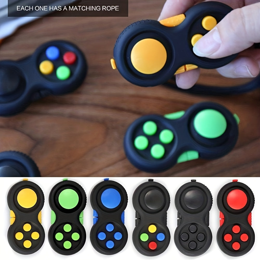 8-in-1 Fidget Game Controller | Rubberen Stressverlichter met Lanyard voor Kinderen en Volwassenen