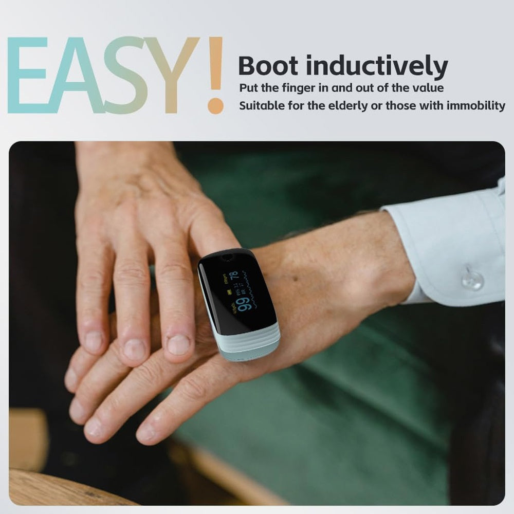 Nauwkeurige Vinger Pulsoximeter Saturatiemeter - Oplaadbare Zuurstofmeter voor Sport en Luchtvaart - Hartslagmeter voor Thuisgebruik