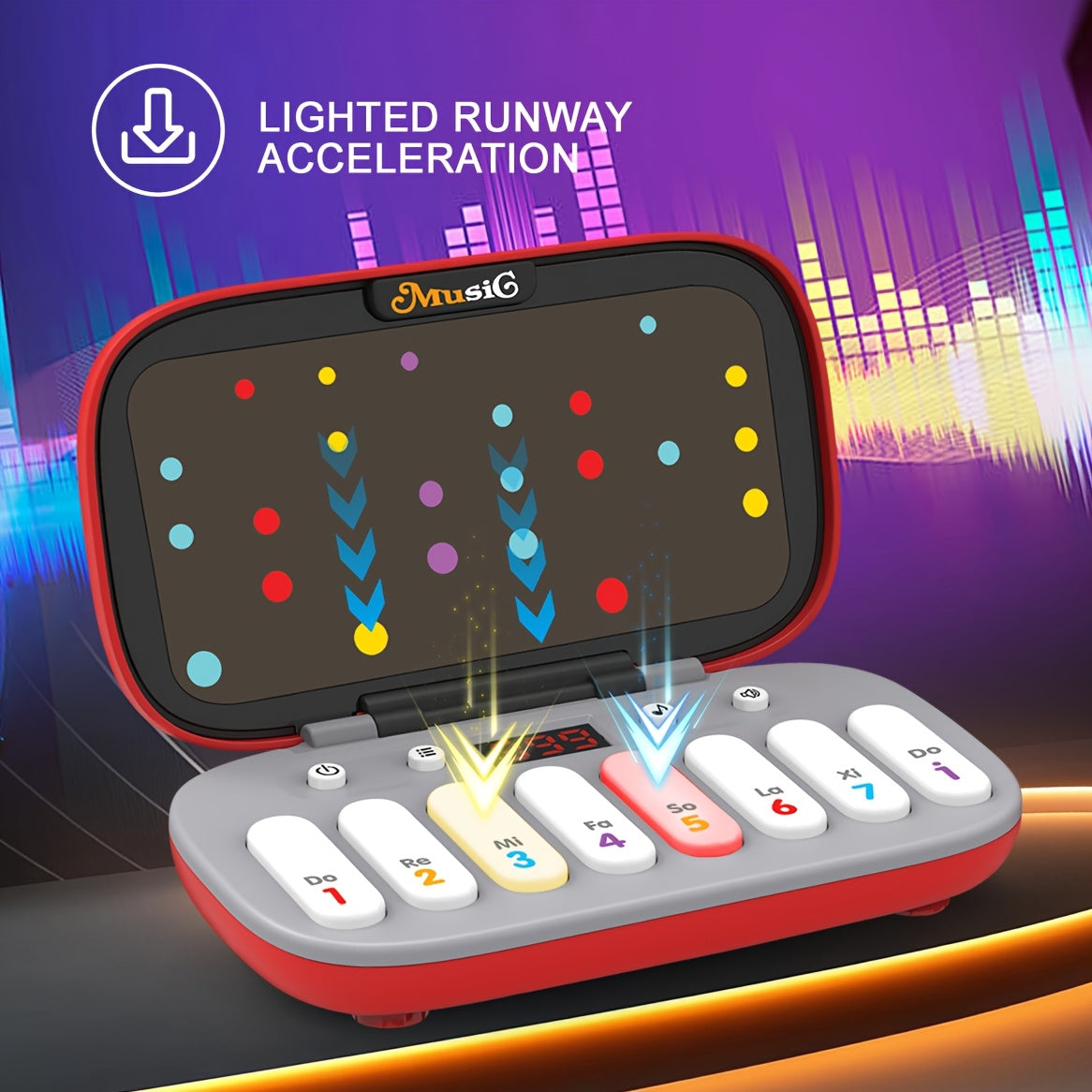 Keyboard muziekspeelgoed - ABS, feest- & educatief cadeau (rood & groen)