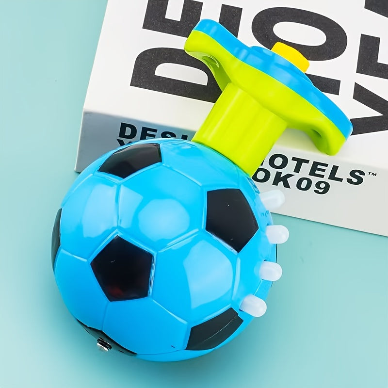 LED Verlichte Muzikale Gyroscoop in Voetbalstijl | Knipperende Toupie Lichtgevende Muzikale Toupie Speelgoed voor Kinderen