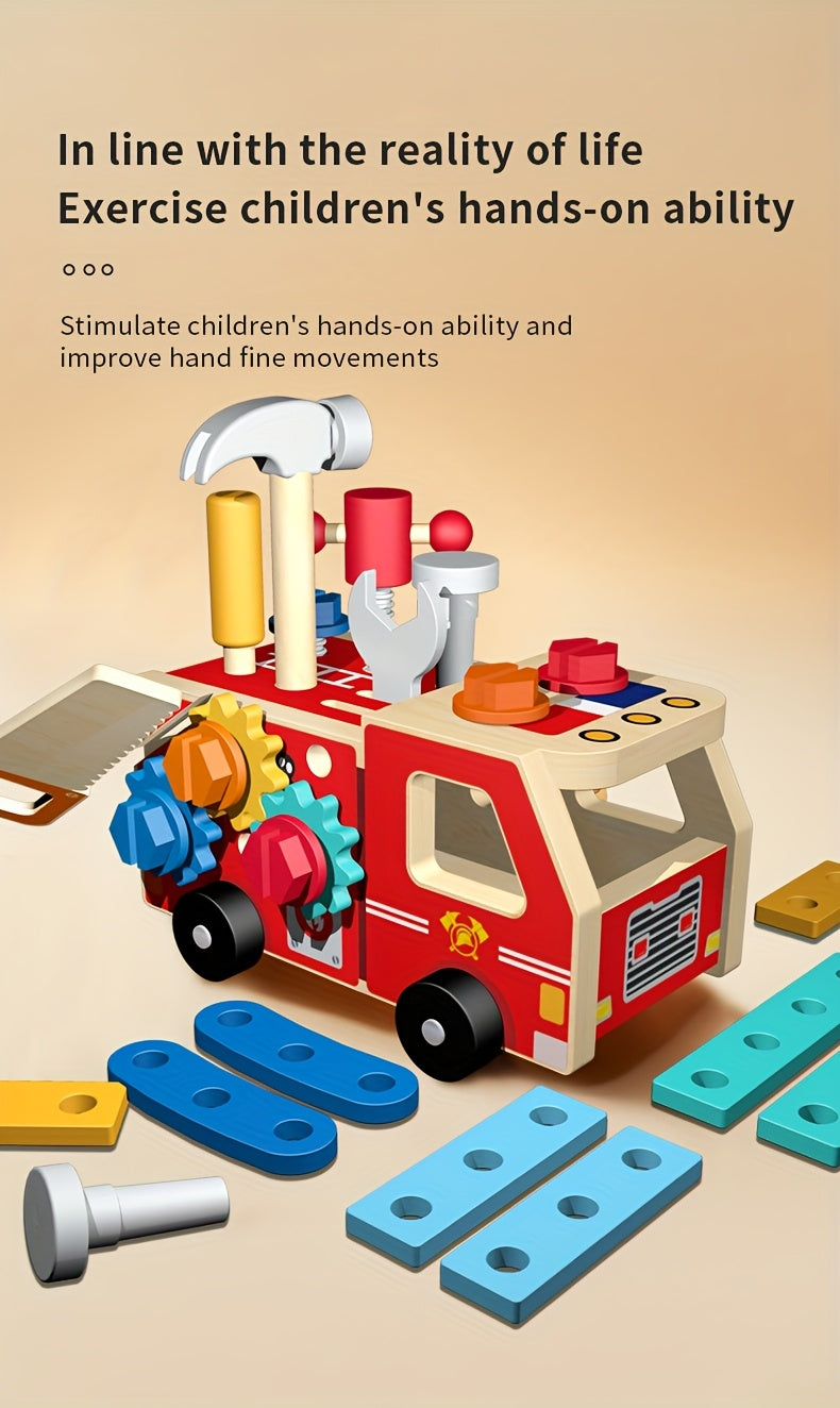 Houten gereedschapsbox|DIY schroef- & moerspeelgoed voor kinderen