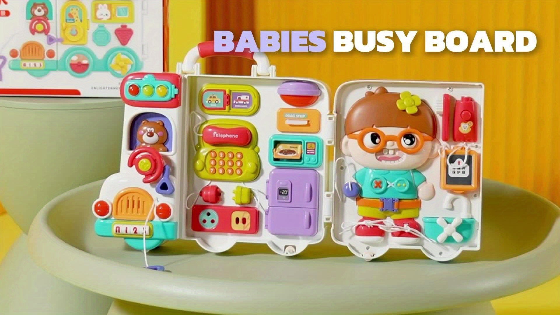 Groot 54-in-1 Busy Board voor Peuters van 1-3 Jaar - Educatief Activiteitenbord voor Jongens en Meisjes - Montessori Speelgoed voor het Leren van Fijne Motoriek