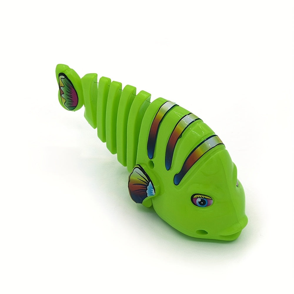 Wind-Up Vissen Speeltje | 360° Swingende Cartoon Vis voor Katten | Duurzaam & Kleurrijk Speelgoed Zonder Batterijen