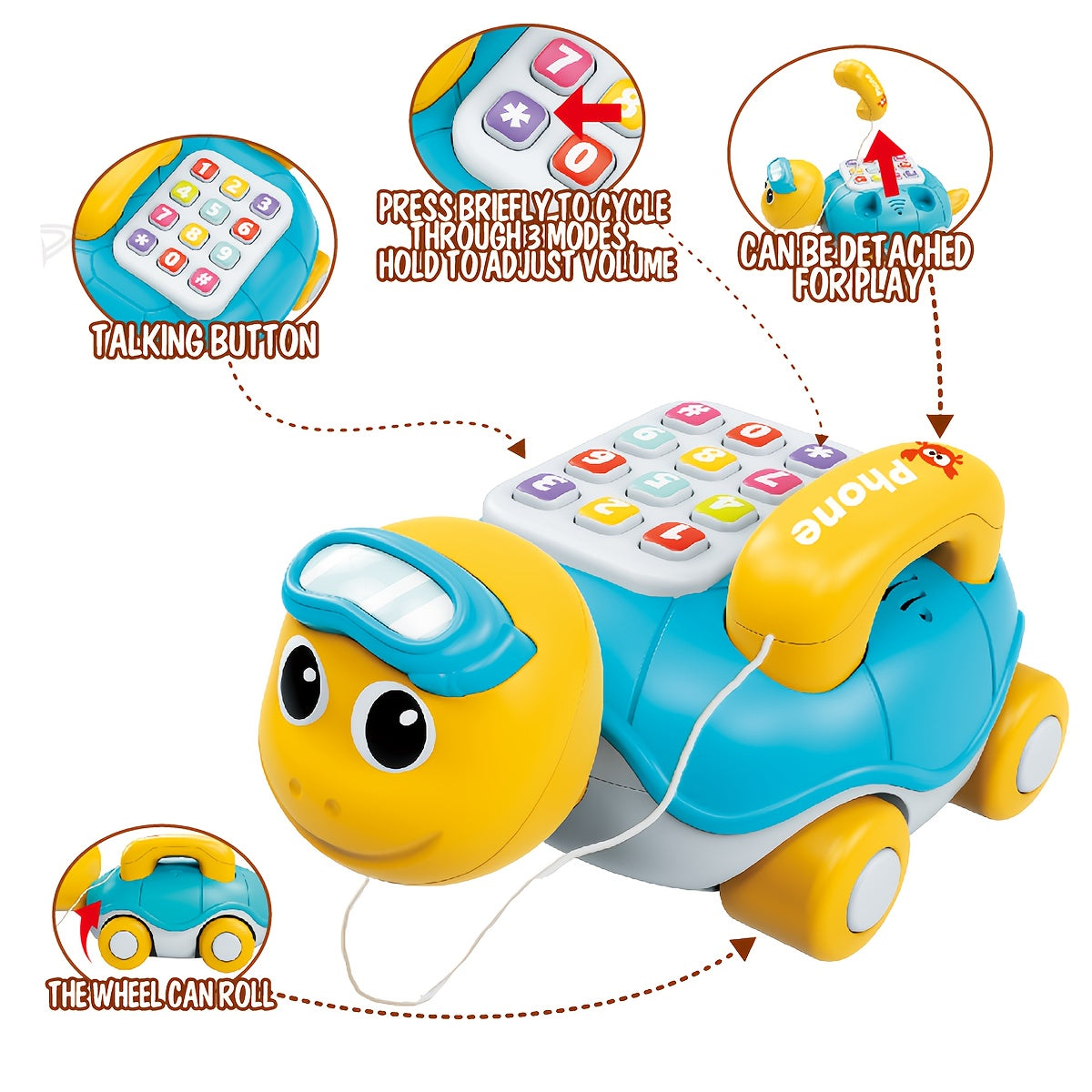 Interactieve Baby Telefoon | Educatief Speelgoed met Piano Muziek & Lichtjes